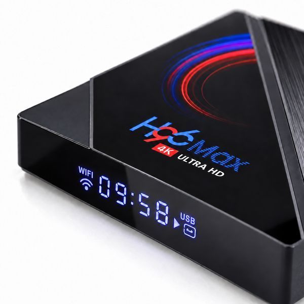 Смарт приставка 4/64 ГБ, Android 10, H96 Max, Чорна / Смарт телевидение / ТВ приставка / Андроїд приставка до телевізора / ТВ-бокс 234647949 фото