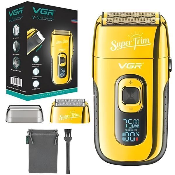 Електробритва шейвер від USB, дисплей, VGR Super Trim V-332, Сріблястий / Машинка для гоління / Акумуляторна бритва 234570425 фото Електробритва шейвер від USB, дисплей, VGR Super Trim V-332, Сріблястий / Машинка для гоління / Акумуляторна бритва 234570425 фото