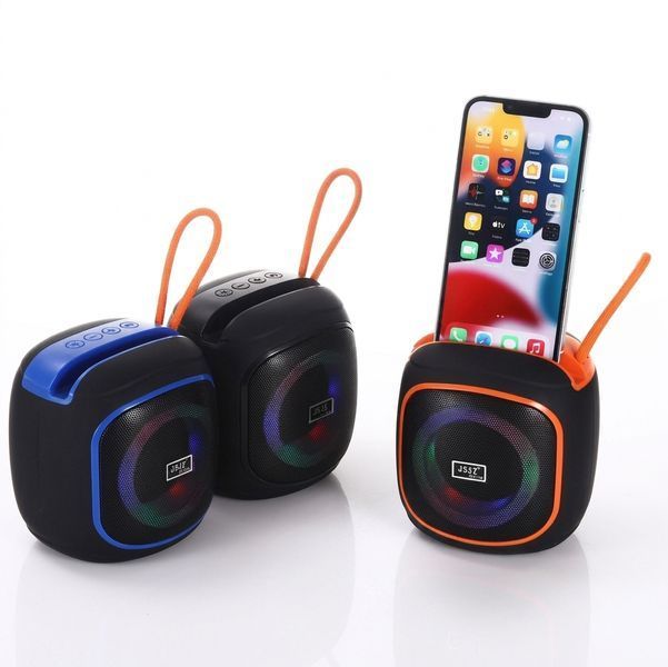 Портативна Bluetooth-колонка з підсвічуванням, 5 ВТ, від USB, JZ-1125, Чорна / Мобільна колонка / Бездротова колонка блютуз 234586756 фото