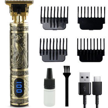 Машинка для стрижки волосся та бороди + 4 насадки, від USB, RAF R431 / Бездротовий триммер для стрижки волосся 234576508 фото