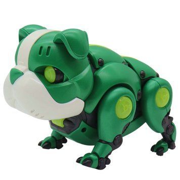 Інтерактивна іграшка собака Бульдог, на батарейках, 13 см, Mecha Dog R11, Зелений / Танцююча іграшка собака робот 23457493501 фото