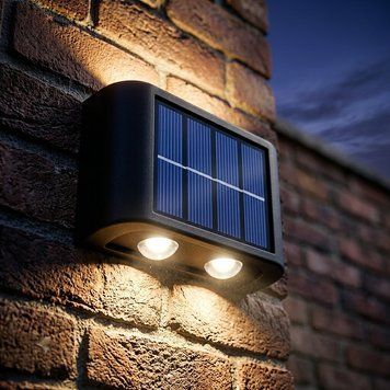Настенный LED фонарь на солнечной батарее, 4LED / Уличный светильник / Садовый фонарь водонепроницаемый 234571286 фото