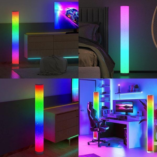 2шт Напольная лампа торшер RGB + пульт, KBB-22A, USB, Черный / Напольный светильник LED / Напольная RGB лампа 234590931 фото