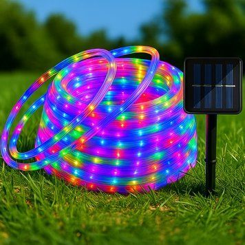 Гирлянда на солнечной батарее, 20м, 200LED, Разноцветный / Светодиодная гирлянда уличная / LED гирлянда 23458427701 фото