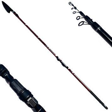 Вудка з кільцями телескопічна, 6,0 м, тест до 35г, Lightning Red Bolo / Болонське вудилище / Вудулище телескопічне 345704885 фото