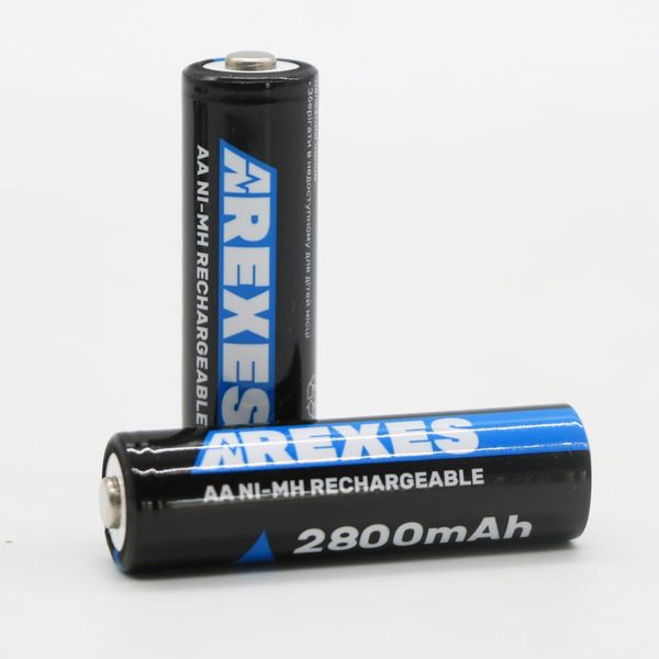 Пальчиковий акумулятор АА на 2800mAh (1 шт), 1,2v, Arexes / Багаторазова акумуляторна батарейка 234571627 фото