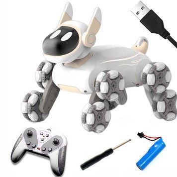 Трюковий робот собака на пульті управління, USB, DWI Robot / Іграшка робот пес / Інтерактивна собака робот 234577793 фото