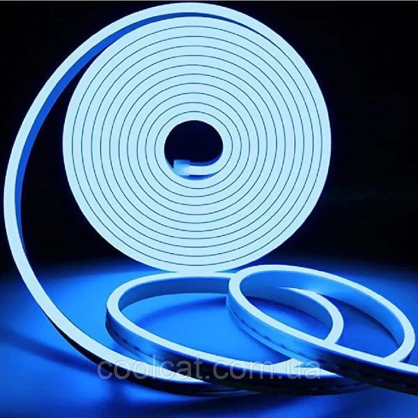 Светодиодный неон 5 м, LED NEON 12V-220V / Гибкая неоновая лента Синий 23456282601 фото