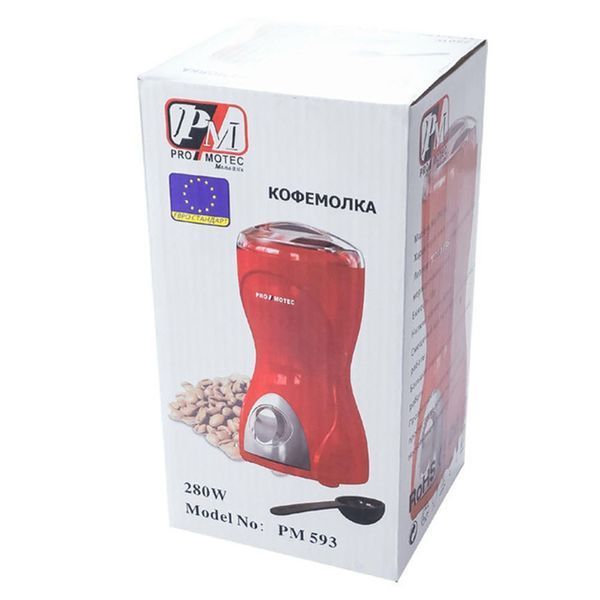 Кофемолка электрическая 280Вт, 70г, PM-593 / Кофемолка для специй / Измельчитель для кофе / Электрокофемолка 234578011 фото