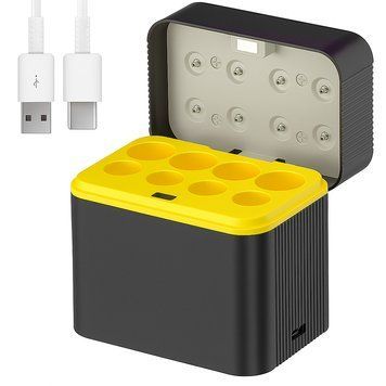 Зарядное устройство для аккумуляторных батареек (4хАА+4хААА), от USB / Зарядка для батареек / Кейс для зарядки батареек 234584488 фото
