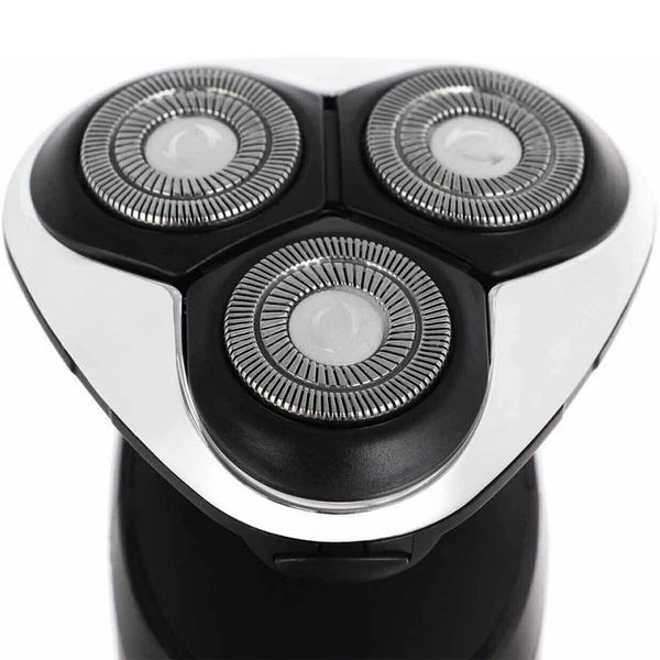 Аккумуляторная электробритва + 3 насадки, с USB, Синий, SK-9917 / Мужской триммер для бритья / Роторная бритва 234578728 фото