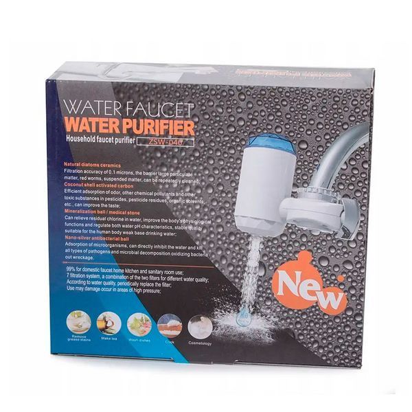 Фильтр-насадка на кран для очистки воды Water Purifier ZSV-040 / Очищающий фильтр для водопроточной воды 234567504 фото