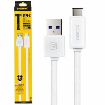 Зарядный кабель USB-A to Type-C, 1м, REMAX RT-C1, Белый / Кабель для зарядки телефона / Кабель быстрой зарядки / Зарядный провод 234589745 фото