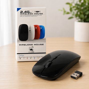Беспроводная мышь с USB адаптером 2.4G, G 132, Черная / Блютуз мышка / Мышка для ноутбука / Оптическая мышка для ПК 234610234 фото