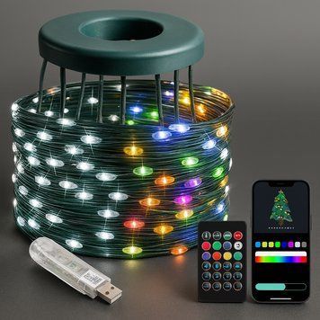 Гирлянда Конский хвост от USB, 2,5 м, 250LED + пульт, Разноцветная / Светодиодная новогодняя гирлянда / Гирлянда на елку 234583124 фото