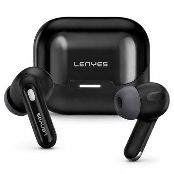 Бездротові навушники Bluetooth з AI перекладом, LENYES AIR 103, Чорний / Блютуз навушники з мікрофоном / Вакуумні навушники 234595394 фото