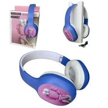 Бездротові навушники Bluetooth UK- KT48, Сині / Дитячі накладні блютуз навушники 23456486501 фото
