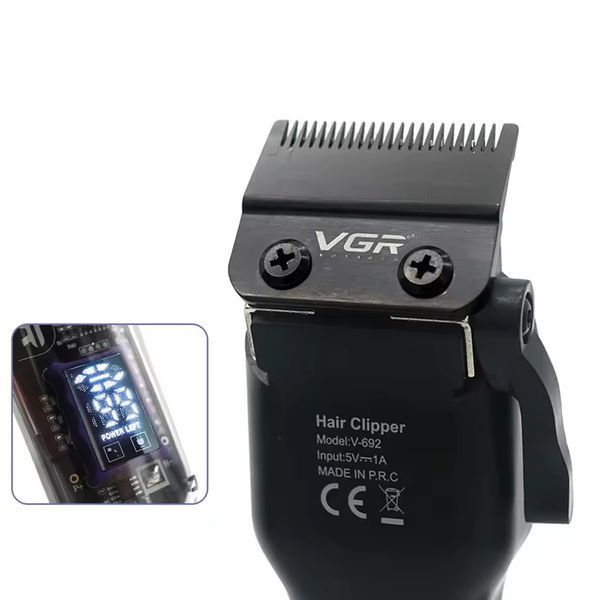 Аккумуляторная машинка для стрижки волос + 4 насадки, VGR V-692 / Аккумуляторный триммер для волос / Триммер мужской 234583246 фото
