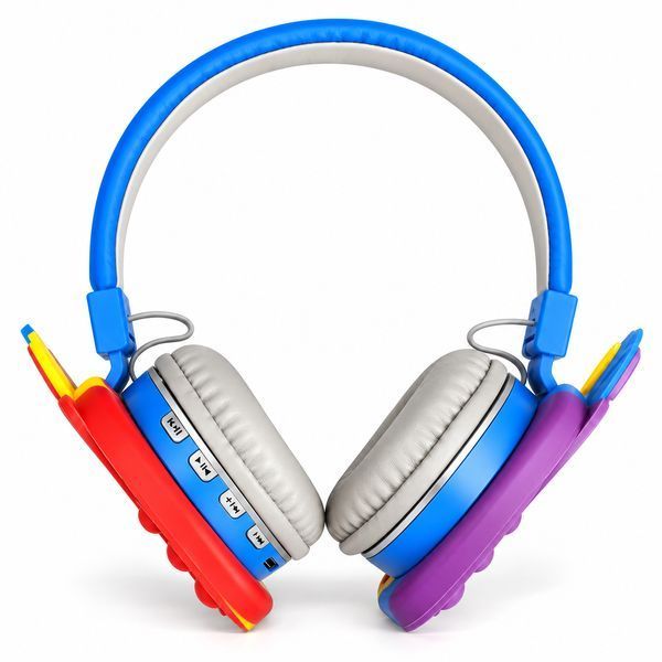 Навушники бездротові з поп іт Єдиноріг, 200 мАч, Bluetooth, USB, Сині / Дитячі навушники / Блютуз навушники / Накладні навушники 234566547 фото