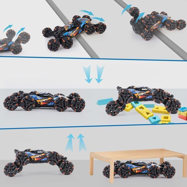 Машинка-перевертень на керуванні, 8WD, USB, 2,4 ГГц, Чорний / Машинка на пульті / Багг-всюдихід / Дитяча машинка на керуванні 234597958 фото