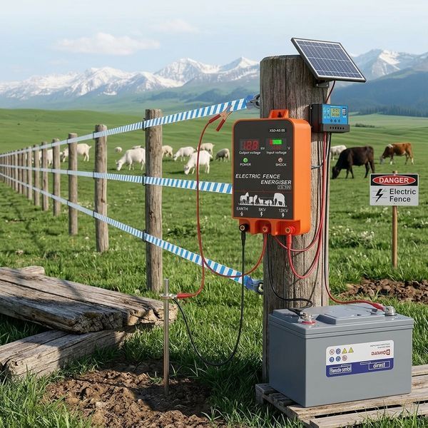 Електропастух до 5 км / 20 га, 12V, Помаранчевий / Генератор імпульсів / Електричний паркан / Електроогорожа 234590063 фото