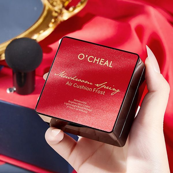 Кушон для обличчя + спонжик Beauty Linasi Red O`CHEAL, Натуральний відтінок / Тональний крем / Крем пудра    6974229000353 фото