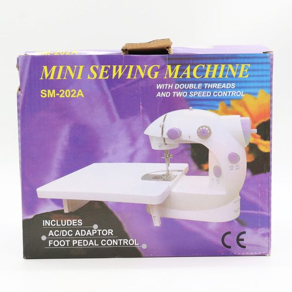 Швейна машинка 250 Вт, Mini Sewing SM202A / Домашня міні машинка для шиття з педаллю 234571486 фото