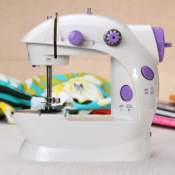 Швейна машинка 250 Вт, Mini Sewing SM202A / Домашня міні машинка для шиття з педаллю 234571486 фото