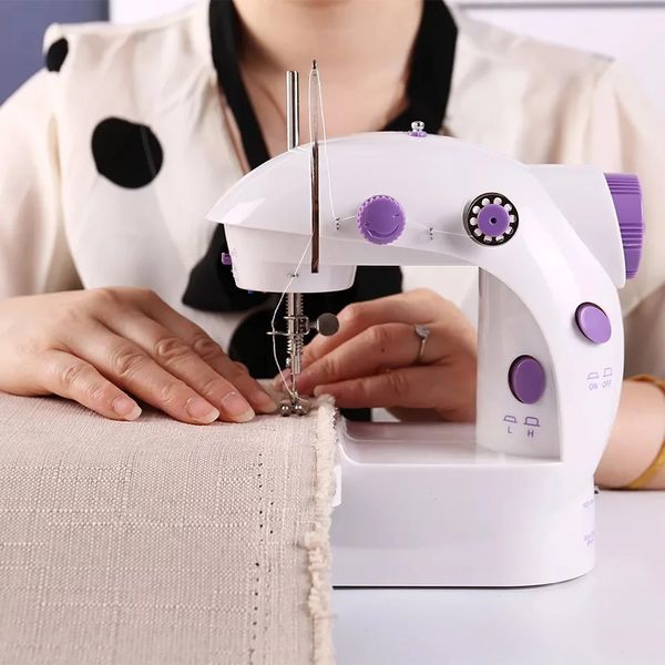 Швейна машинка 250 Вт, Mini Sewing SM202A / Домашня міні машинка для шиття з педаллю 234571486 фото