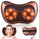 Масажна інфрачервона подушка (31х10х19 см) Massage Pillow 8028 / Роликовий масажер для спини та шиї з підігрівом 123457498 фото 1