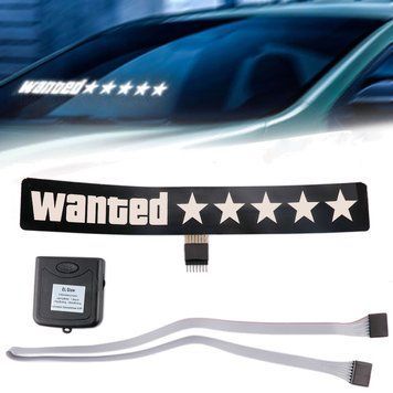 Эквалайзер на стекло авто LED панель Wanted / Светодиодная наклейка на машину / Авто наклейки 234566675 фото