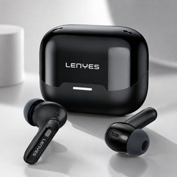 Бездротові навушники Bluetooth, AURA Air 302, Чорні / Блютуз навушники / Вакуумні навушники / Сенсорна блютуз гарнітура 234595395 фото
