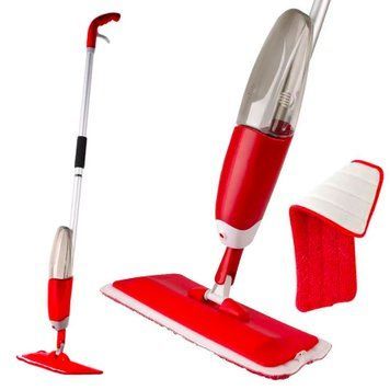 Швабра для пола с распылителем Water Spray Mop, Красная / Портативная швабра с емкостью для воды / Швабра для уборки 23456131501 фото