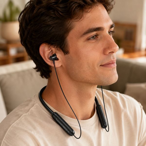 Беспроводные Bluetooth наушники, Hoco ES70, Черные / Наушники для бега / Вакуумные наушники / Наушники с затылочной дужкой 234598033 фото