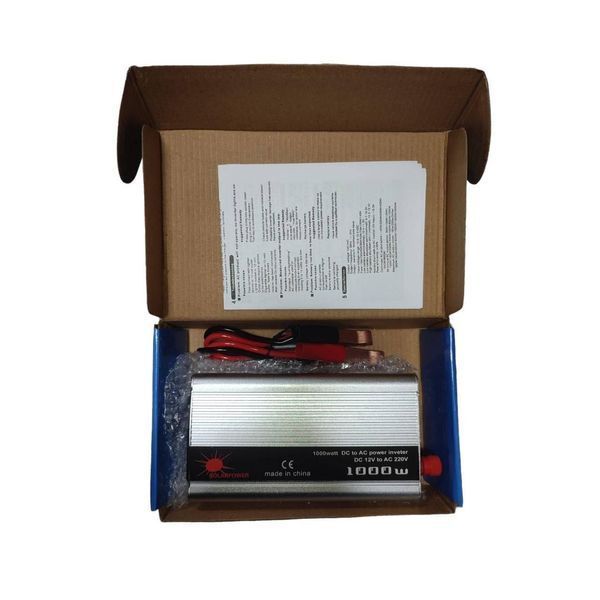 Автомобильный инвертор 12-220V, 1000W, USB, Серый / Преобразователь напряжения / Автоинвертор 23459322501 фото