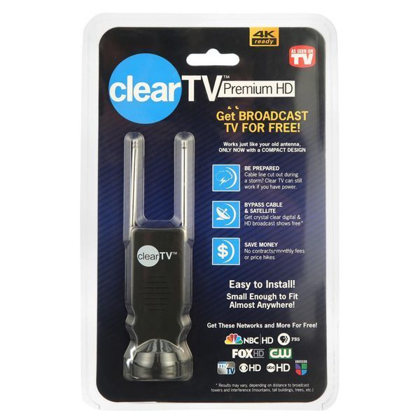 Міні цифрова ТВ антена для Т2, Clear TV Premium HD / Кімнатна антена для цифрового телебачення 234566564 фото