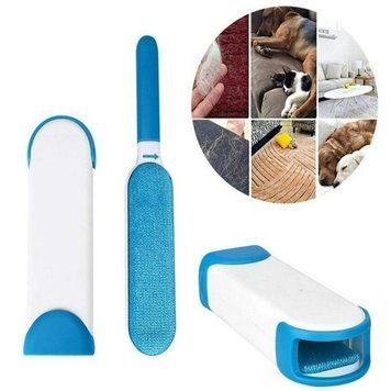 Щетка для чистки шерсти Fur Wizard DL202, Синяя / Самоочищающаяся щетка от шерсти 234563725 фото