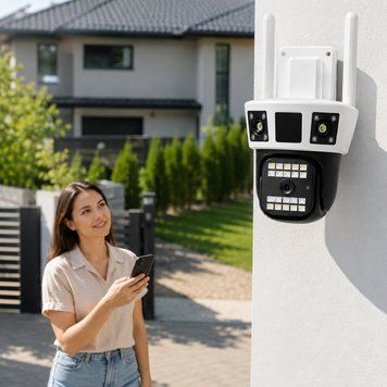 Уличная поворотная WiFi IP-камера видеонаблюдения, 0-KAM YH008, Белый / Видеонаблюдение / Вайфай камера / IP-камера 234596423 фото