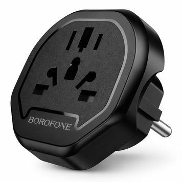Универсальный адаптер-переходник 2500W (EU, AU, UK, US), Borofone BAC15 / Сетевой переходник / СЗУ 234592547 фото