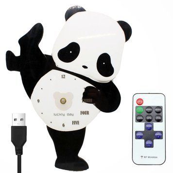 Настенные часы с подсветкой, от USB и батарейки, "Панда" / Настенные часы с LED подсветкой / Часы на стену 234582699 фото