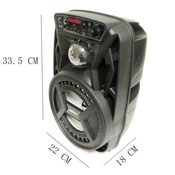 Портативна Bluetooth колонка 6,5", 10Вт + мікрофон, світломузика, Kimiso QS-3603 / Бездротова блютуз колонка 234575606 фото