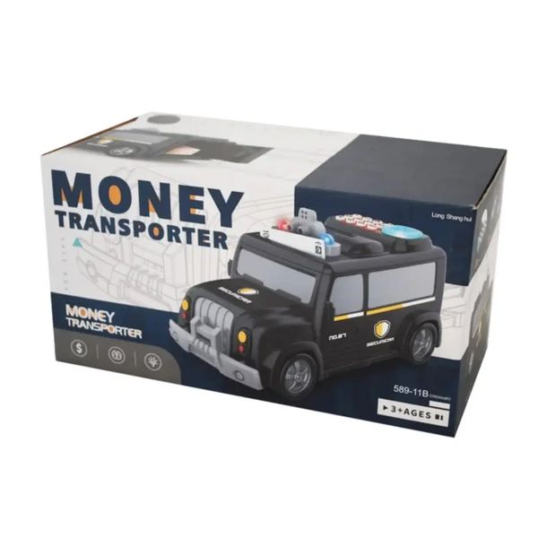 Електронна скарбничка-сейф на батарейках, "Машина Money Transporter" / Дитяча скарбничка з кодовим замком 234565482 фото