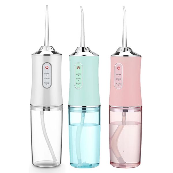 Портативний іригатор для порожнини рота 230 мл, Portable Oral Irrigator, Блакитний / Електричний іригатор для зубів з насадкой 234563499 фото