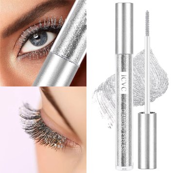 Водостійка туш для вій з блискітками ICVC Diamond Eyelash / Прозора туш зі срібним глітером 234569432 фото