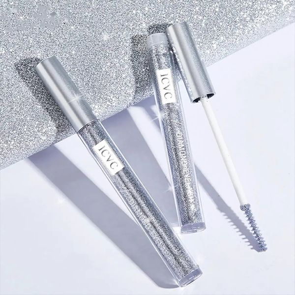 Водостійка туш для вій з блискітками ICVC Diamond Eyelash / Прозора туш зі срібним глітером 234569432 фото