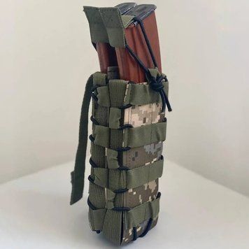 Подвійний підсумок для магазинів РПК(РКК), MOLLE, 20х8см, Піксель / Підсумок MOLLE / Підсумок відкритий для магазинів 345712894 фото