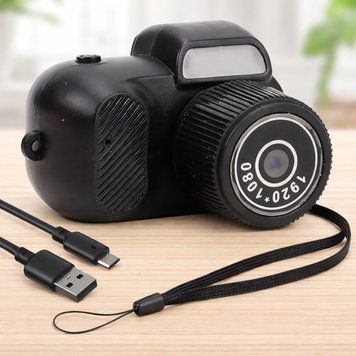 Мини камера DV 1080P с дисплеем 0.96"+ ремешок, USB, 4.7х3.1 см, Черная / Цифровой фотоаппарат / Камера для съемок видео 234590926 фото