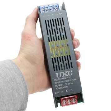 Блок живлення 12V, 35A, METAL Long / Імпульсний блок живлення для світлодіодної стрічки / Мережевий блок живлення 234573594 фото