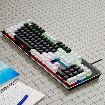 Дротова клавіатура від USB, з RGB підсвічуванням, XSTRIKE X-1010 / Механічна клавіатура для комп'ютера 234591463 фото