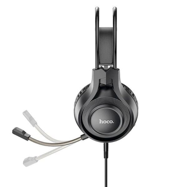 Ігрові навушники з мікрофоном, USB + 3,5 мм, кабель 1,8 м, HOCO W106 / Накладні навушники дротові / Навушники для геймерів 234587819 фото